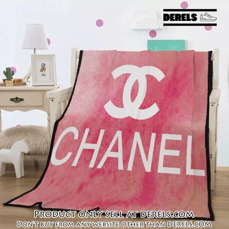 Chanel white logo fashion luxury brand blanket fleece comfortable blanket dr1319724